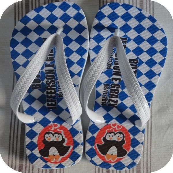 Chinelos personalizados para casamento modelo 12